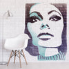 XL Stencil muurpainting LADY IN BLUE