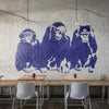 XL formaat stencil sjabloon street aapjes horen zien en zwijgen
