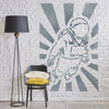XL formaat stencil sjabloon street zwevende astronaut stralen 