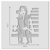 XL formaat stencil sjabloon mode vrouw laarzen verloop