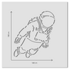 XL formaat stencil sjabloon astronaut verloop